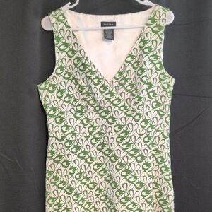 Spence Green and White Patterned Dress